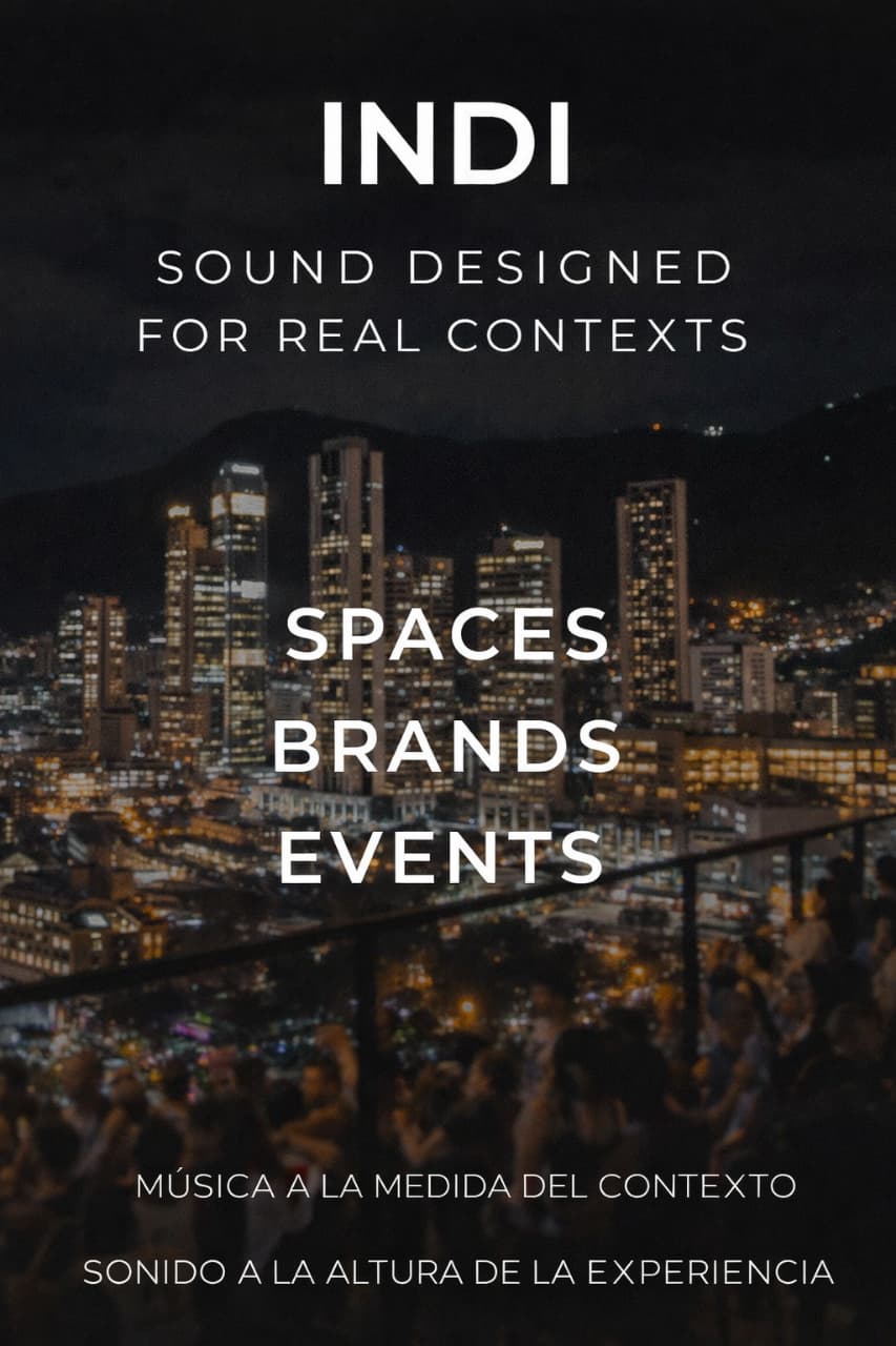 INDI sound designed for spaces, brands and events